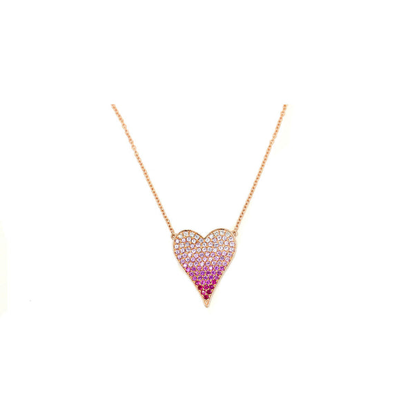 Ombre Pink Sapphire Necklace