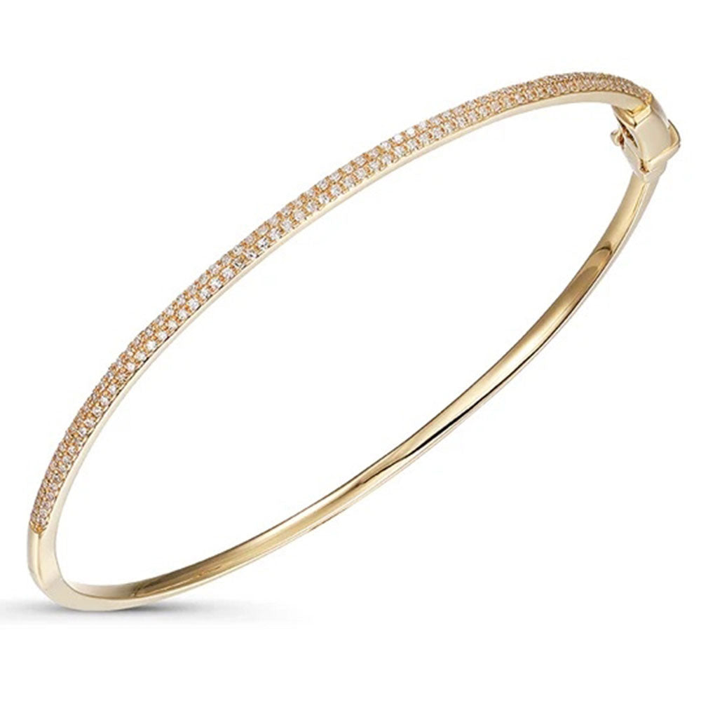 Double Row Diamond Bangle